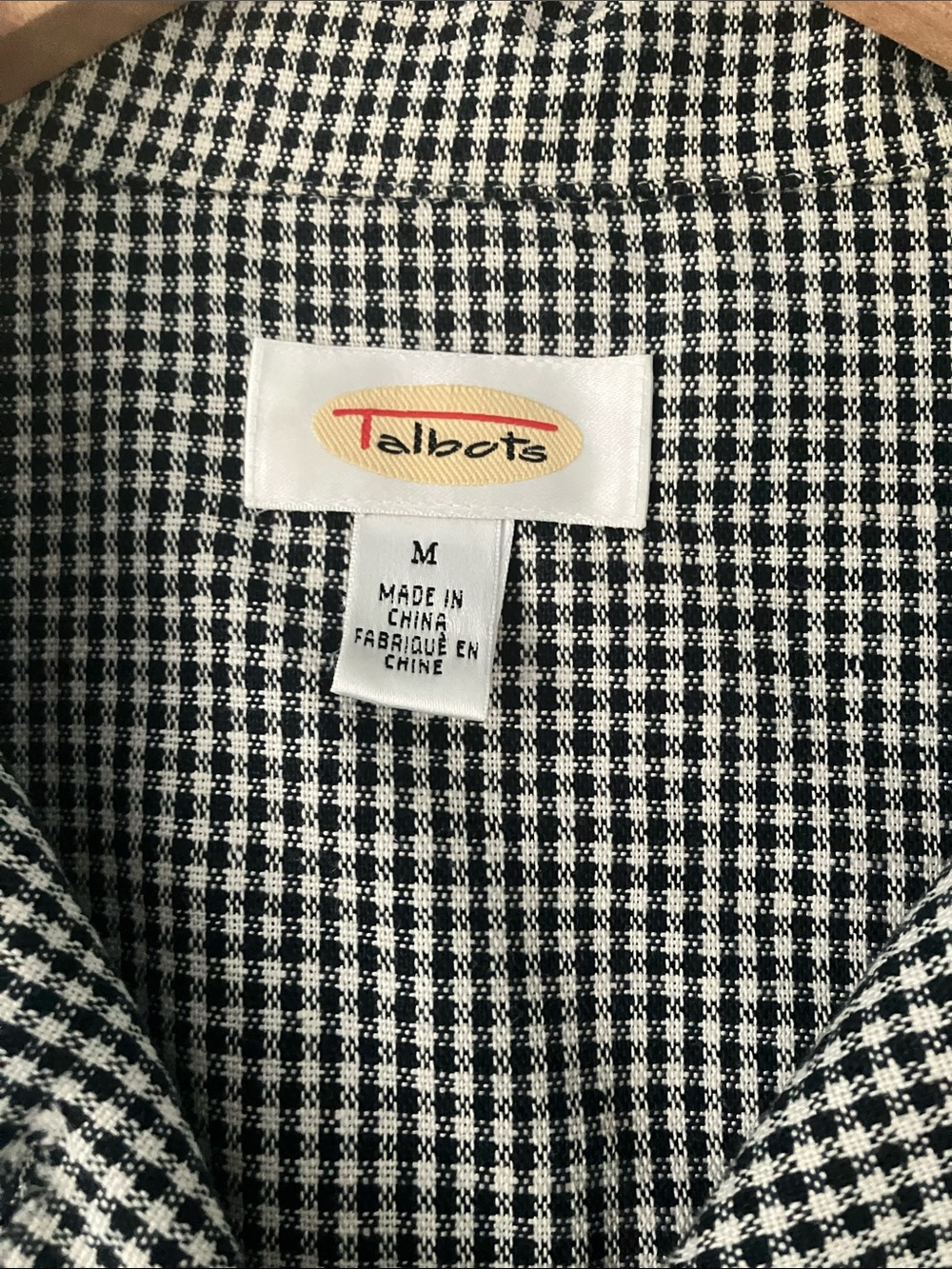 Talbots Vintage Linen Cotton Summer Vest Top Black and White Gingham Medium - Picture 4 of 8